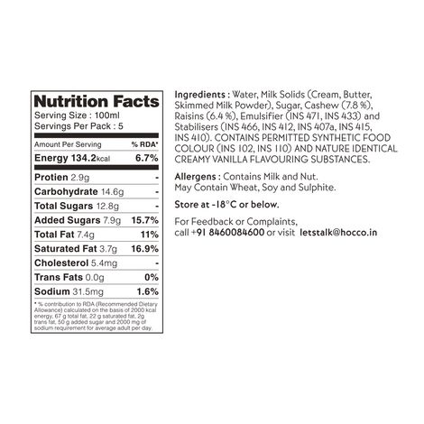 Huber & Holly Kerala Cashew And Raisin Ice Cream Tub