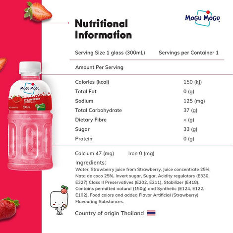 Mogu Mogu Strawberry Fruit Juice