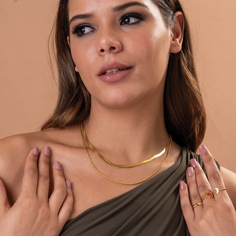 Palmonas Rope N Snake Chain For Womens | Waterproof And Anti-Tarnish