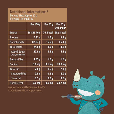 Slurrp Farm Choco Crunch Chocolate Cereal - Ragi Stars and Moons No Maida, No Refined Sugar, No Added Colour