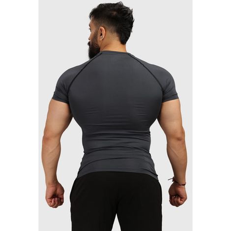 Fuaark Men's Compression GYM T-shirt | Grey - L