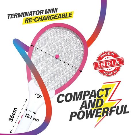 Nippo Terminator Mini Rechargeable Mosquito Bat | Fast Charging