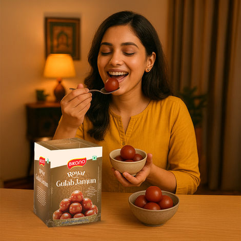 Bikano Royal Gulab Jamun | Soft & Juicy Indian Dessert | Traditional Sweet with Rich Flavor