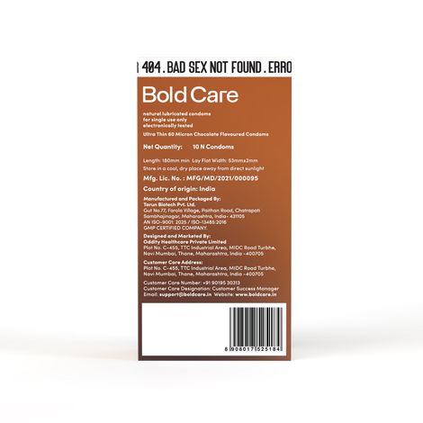 Bold Care Ultra Thin Chocolate Flavoured Condoms