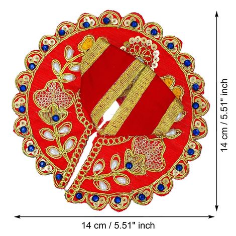 Floral Decorative Ladoo Gopal Dress for Idol (Size 1) Krishna Costume | Krishna Janmastami Special (Ecraftindia)