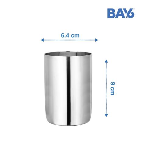 BAY6 Steel Amrapalli Glass Set - 300 ml - (4pc)