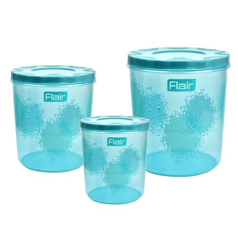 Flair Kitchen Mate Classic Containers Set-3 | 4700/7000/10000 ml | Blue