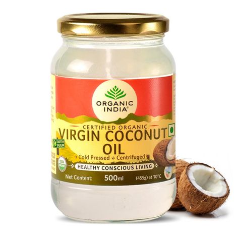 Organic India Virgin Coconut Cold Pressed Oil (Nariyal Oil) | Lab tested on 600+ Parameters, Certified Organic