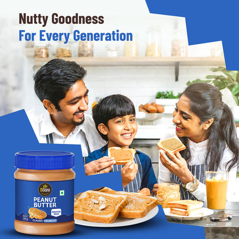 Disano Peanut Butter - Crunchy, 26% Protein, No Trans Fat & Preservatives