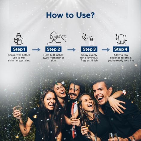 Puresense Silver Star All Day Hair And Long Lasting Fragrance Shimmer Body Mist - For Women