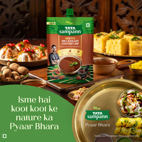 Tata Sampann Meethi Imli Khajur Chutney Dip | Made with Tamarind & Dates | Sweet & Tangy Flavour