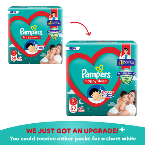 Pampers Happy Sleep Pant Style Baby Diapers | S | 4-8 Kg Diapers