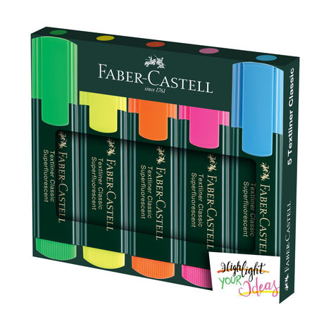 Faber-Castell Text Liner Pen Assorted Set Of 5