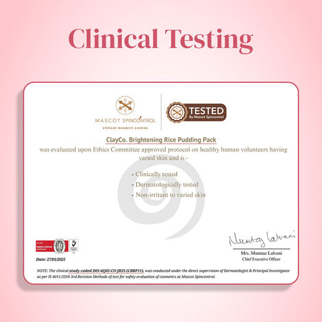 Clayco Detan/Brightening Rice Pack With AHA & BHA For Tan Removal | 50G