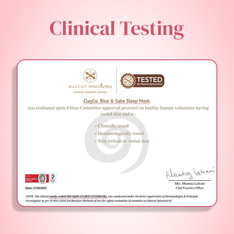 Clayco Rice And Sake Sleep Mask