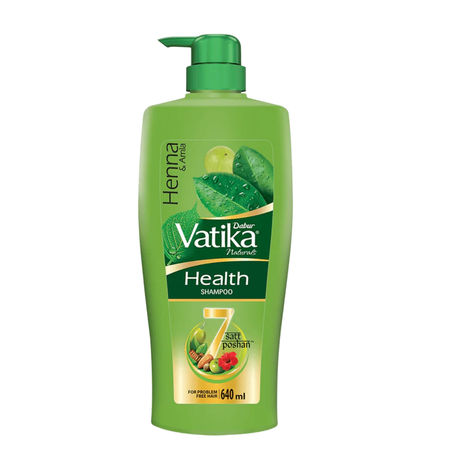 Vatika Naturals Health Shampoo with Henna & Amla - Power of 7 nourishing herbs