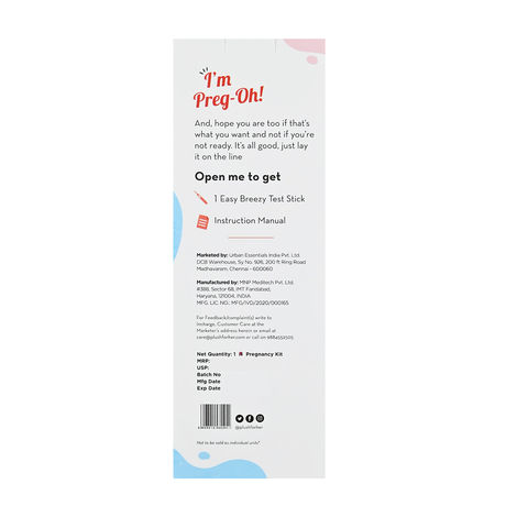 Plush Preg-Oh! Midstream Pregnancy Test Kit Rapid One Step Home Test 99% Accuracy