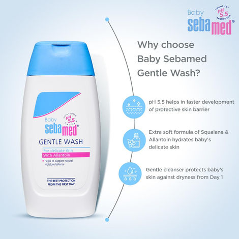 Baby Sebamed Gentle Wash | pH 5.5 | Baby Body Wash | Soap Free | Tear Free