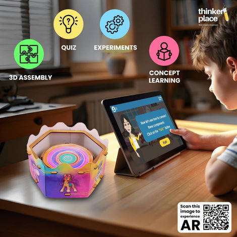 ThinkerPlace My Little Pony Spin Art Machine | Fun Learning with Spin Art & AR Experience (Age 5+)