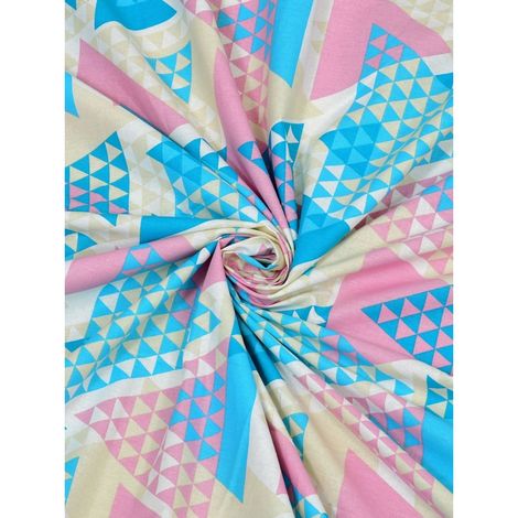 Bombay Dyeing Epigram 120 TC 100% Cotton Turquoise blue Super King Size Bedsheet - 2 Pillow Covers