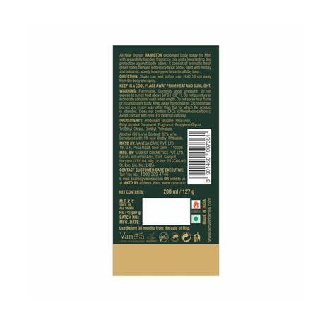 Denver - Hamilton Deodorant Spray - For Men