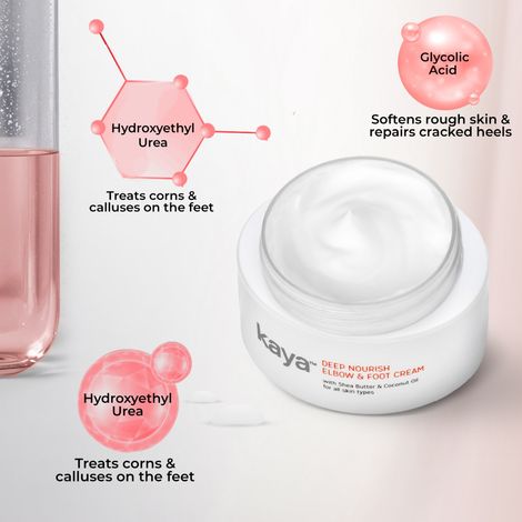 Kaya Deep Nourish Elbow & Foot Cream With Shea Butter & Coconut Oil For Cracked Heels