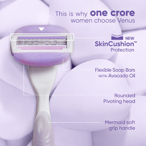Gillette Venus Comfortglide Hair Removal Razor For Women With Avocado Oils & Freesia Scent