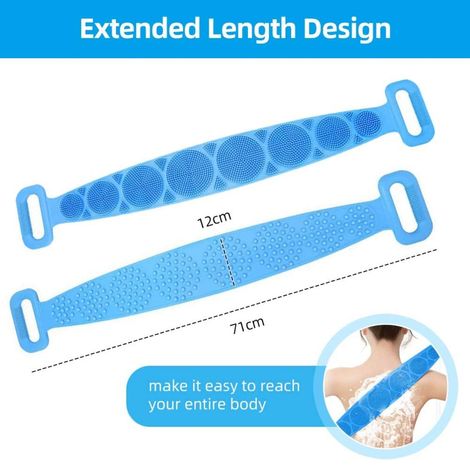 Bronson Professional Back Scrubber Belt Cleaning Exfoliating Bath Brush (Color & Design May Vary)