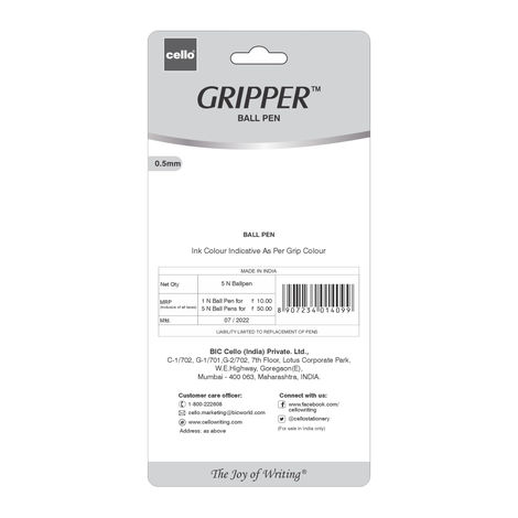 Cello Gripper Ball Pen - Blue