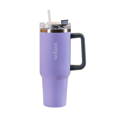 Nestasia Insulated Travel Sipper Tumbler With Lid & Straw Lilac 1.2L