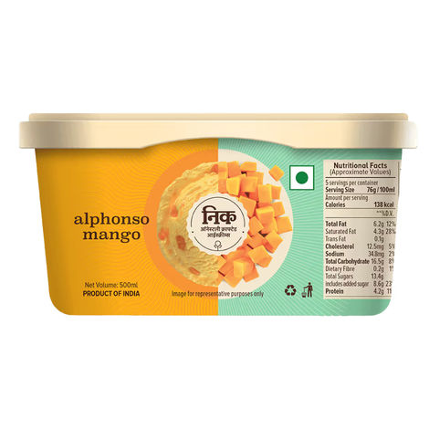 NIC Alphonso Mango Ice Cream Tub Combo