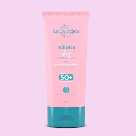 Aqualogica Radiance+ Dewy Lightweight Sunscreen Gel SPF 50+ PA+++ for Oily & Acne-Prone Skin