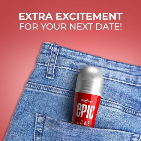 Manforce Epic Lube Strawberry Flavored Lubricating Gel for Men and Women Water Based Skin Friendly