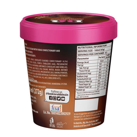 Baskin Robbins Mississippi Mud Ice Cream Tub