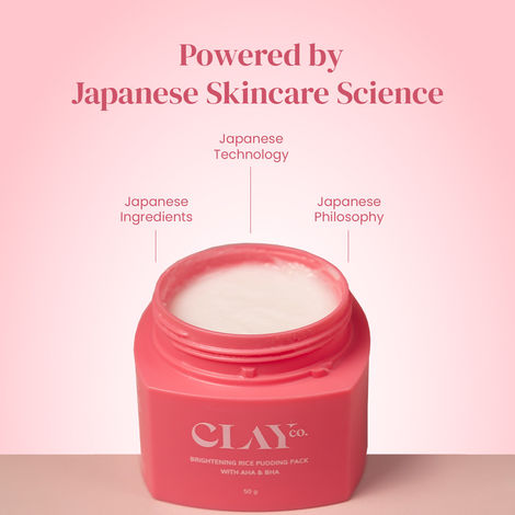 Clayco Detan/Brightening Rice Pack With AHA & BHA For Tan Removal | 50G