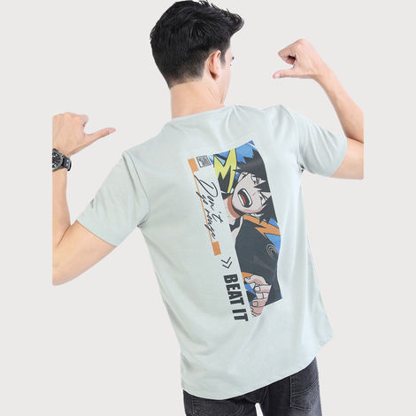 Ketch Men Printed Men Round Neck Multicolor T-Shirt | Green | M