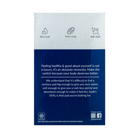  Azah Rash Free Night Sanitary Pads - XXXL