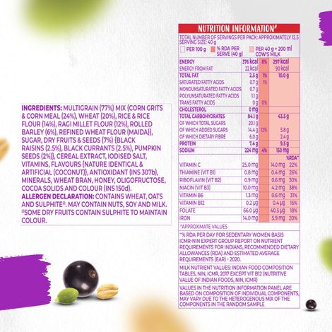 Kellogg's Millet Muesli with 84% Fruit, Seed & Multigrain 1000g | High in Fibre | Multigrain Breakfast Cereal