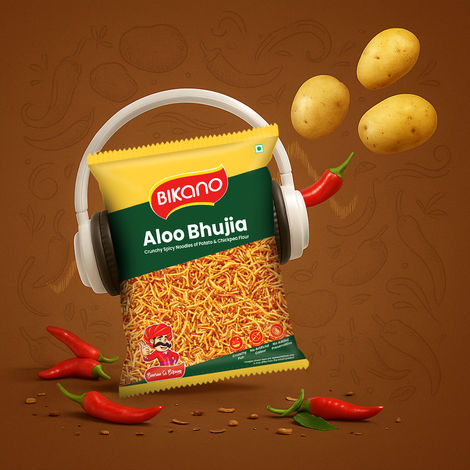 Bikano Aloo Bhujia |Crunchy and Spicy Aloo Bhujia Snack | Perfect Tea-Time Namkeen