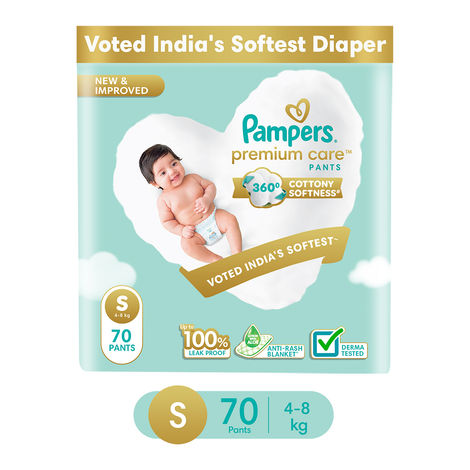 Pampers Premium Care Baby Diapers | Pant Style | S | 70 pcs