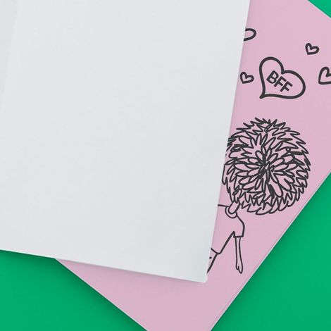 Mad Over Print Bff Card