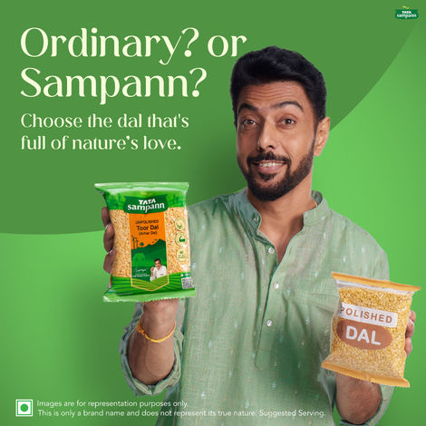 Tata Sampann Unpolished Toor Dal (Arhar Dal)(500 gms) & Tata Sampann Unpolished Moong Dal(500 gms) Combo