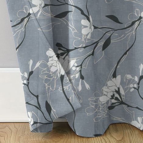 BAY6 Polyester Window Curtains - Set of 2 - (5x4 ft) - Grey