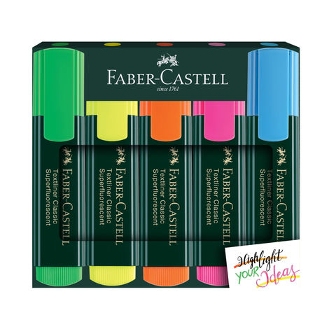 Faber-Castell Text Liner Pen Assorted Set Of 5
