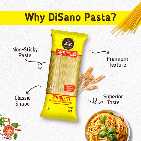 Disano Spaghetti Pasta, 100% Durum Wheat, No Maida Combo
