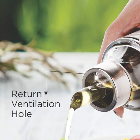 Crystal Stainless Steel Oil Pourer/ Dispenser 1000 ml