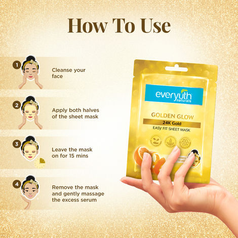 Everyuth Naturals Golden Glow 24K Gold Sheet Mask