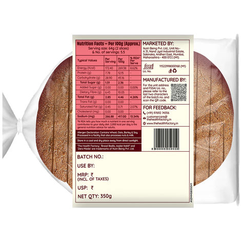 The Health Factory Zero Maida Multigrain Sourdough