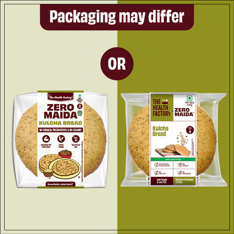 The Health Factory Zero Maida Kulcha Bread | Clean Label - Not Brown