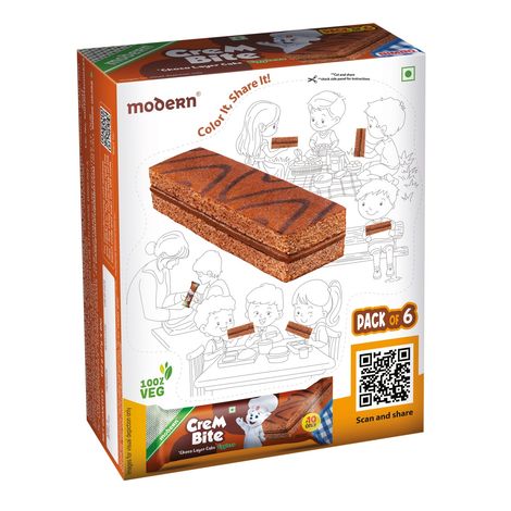 Modern Crembite Choco Layer Cake 6 in 1 Pack